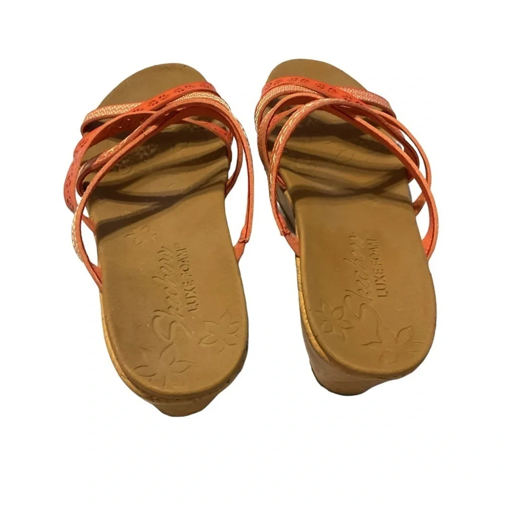 Sketchers Luxe Foam Tiger‎ Posee Coral Sandal size 11